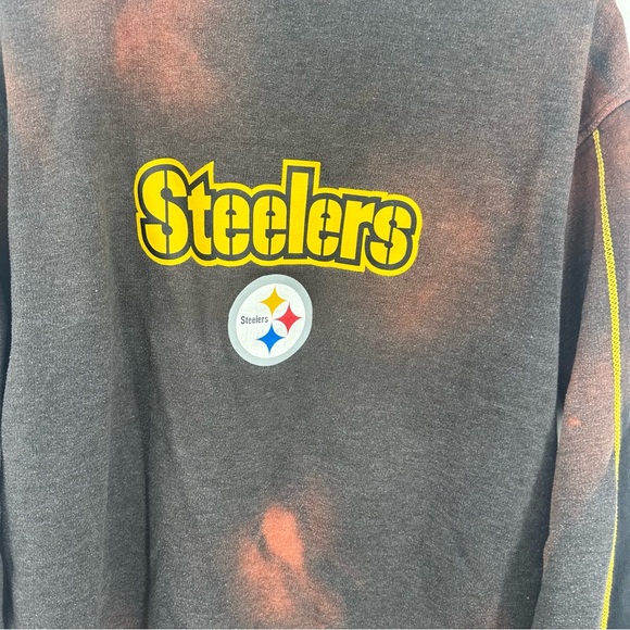 NFL Pittsburgh Steelers Custom Bleach Splatter Sweatshirt Size Large Football - Picture 9 of 11